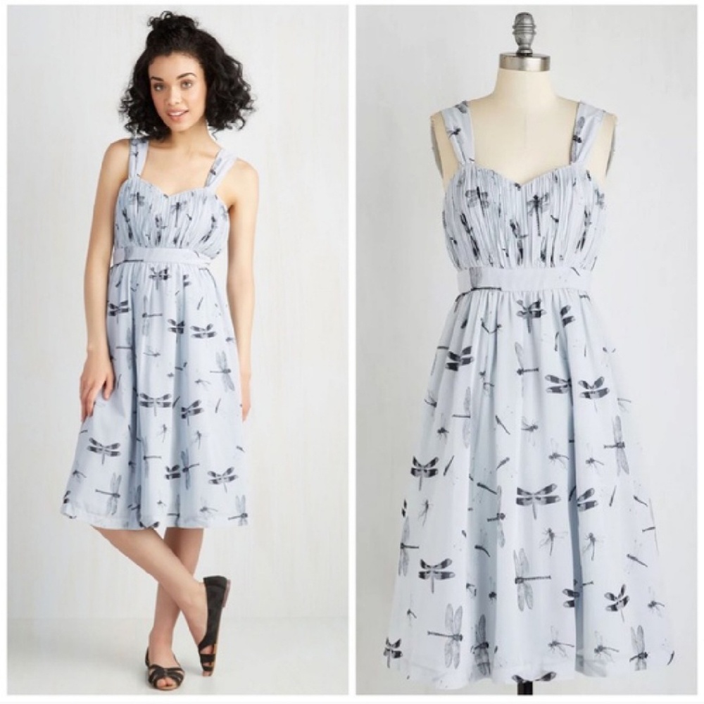 Modcloth Dragonfly Dress Geode Sz Small